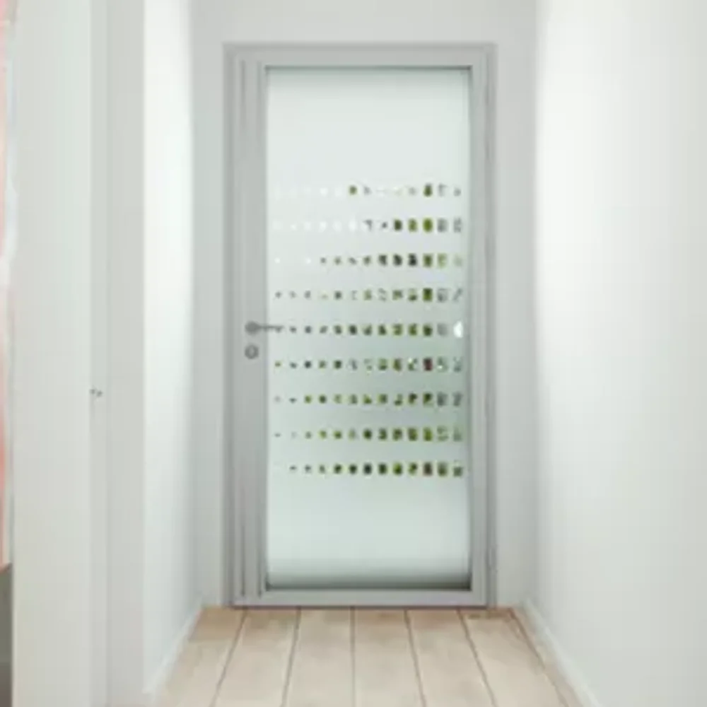 Porte de service aluminium sur mesure vue en situation